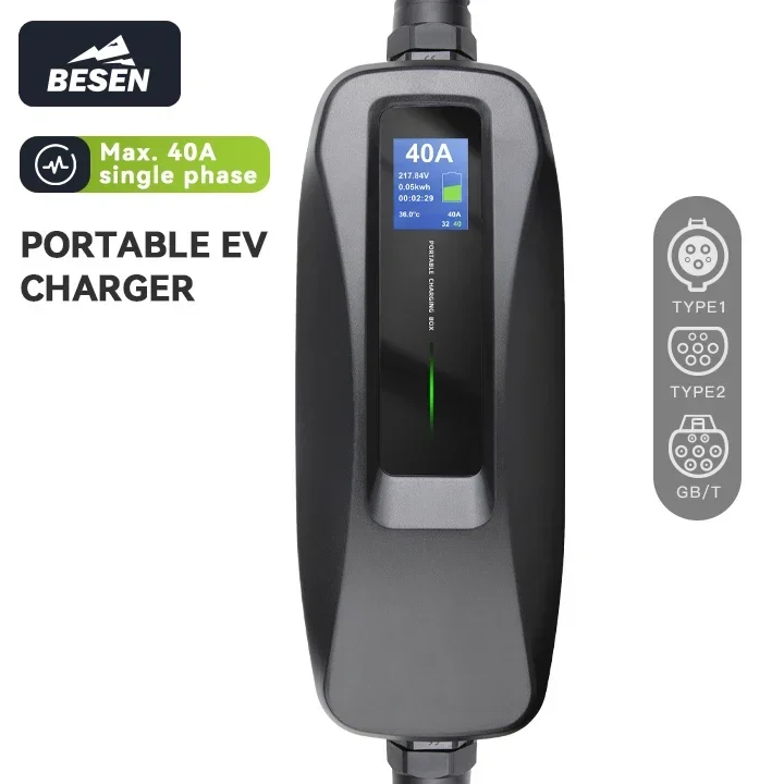 Portable Ev Charger - Carregador Portátil BESEN 8.8kW Tipo 1