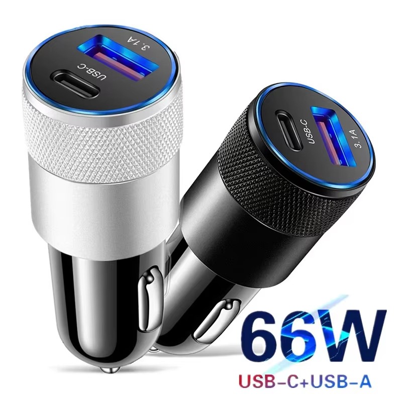 Fast Ev Charger - Carregador de carro USB de 66W,