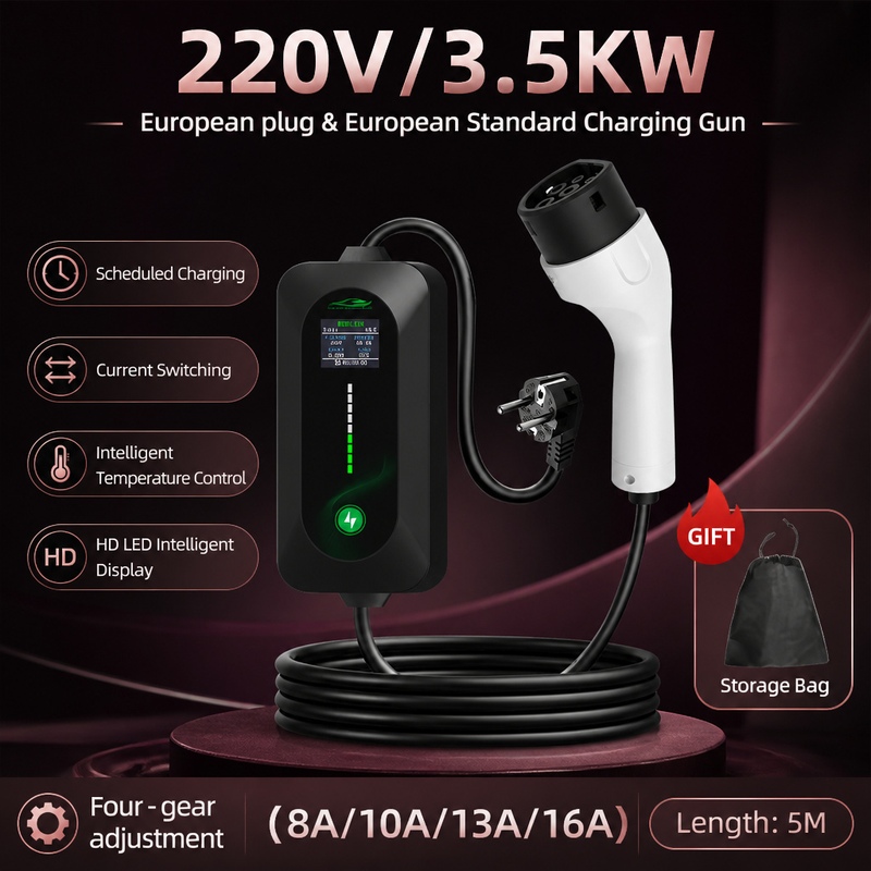 Ev Charging Cable - Carregador de Veículo Elétrico ROMADA 3.5KW