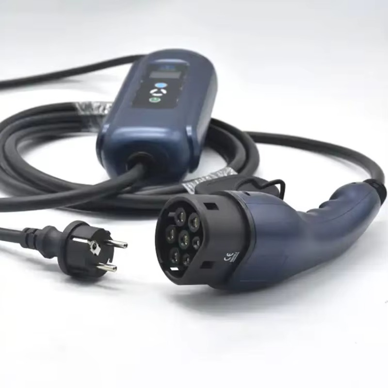 Type 2 Charger - Caixa de Controle Azul Portátil para