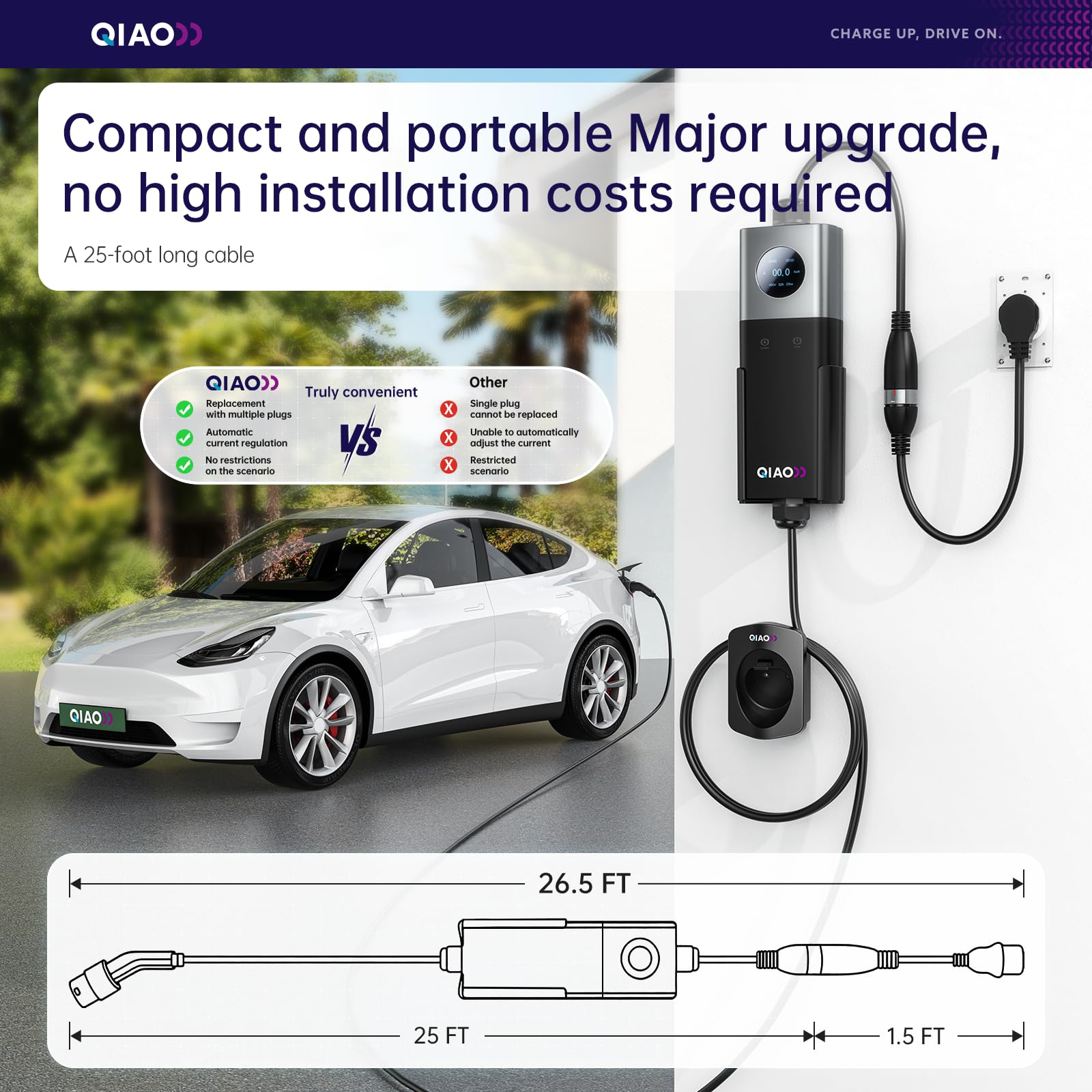 Carregador de VE QIAO Nível 2  - Ev Charger Adapter avaliação e preço