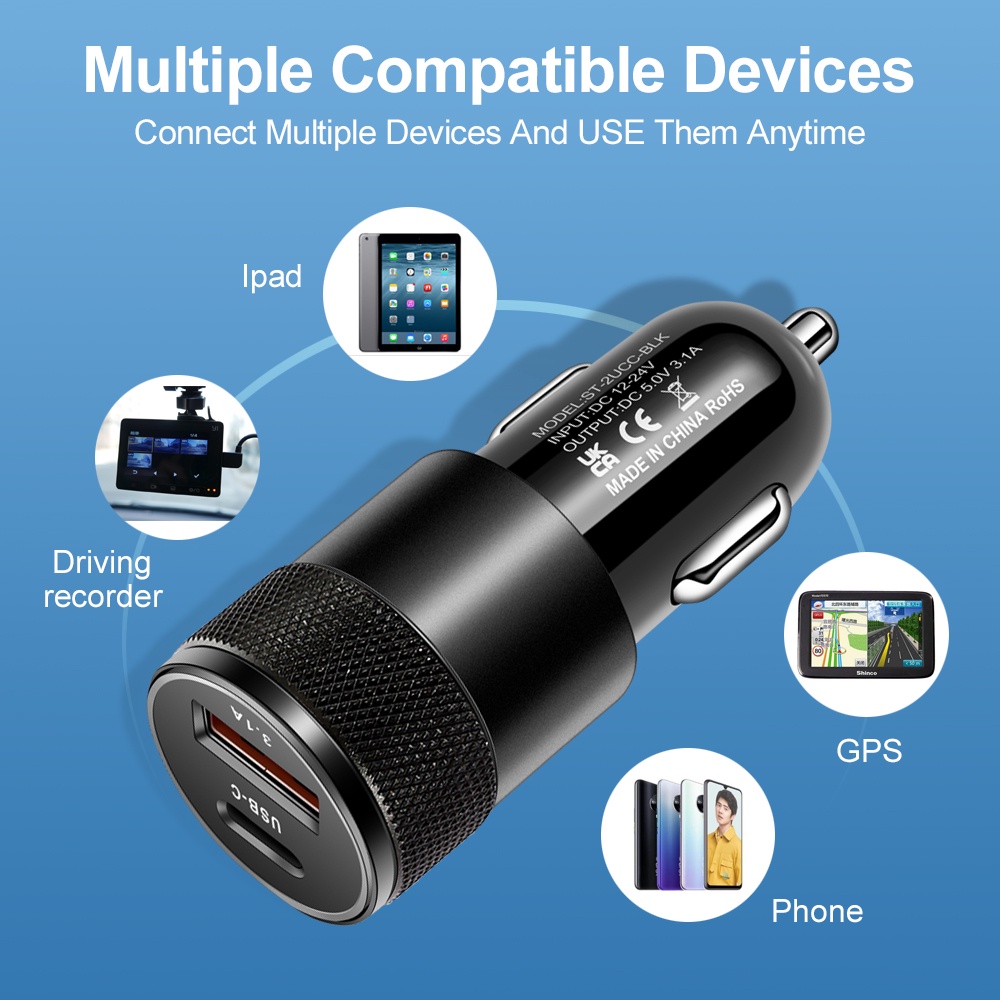 Carregador de carro USB de 66W - Fast Ev Charger avaliação e preço
